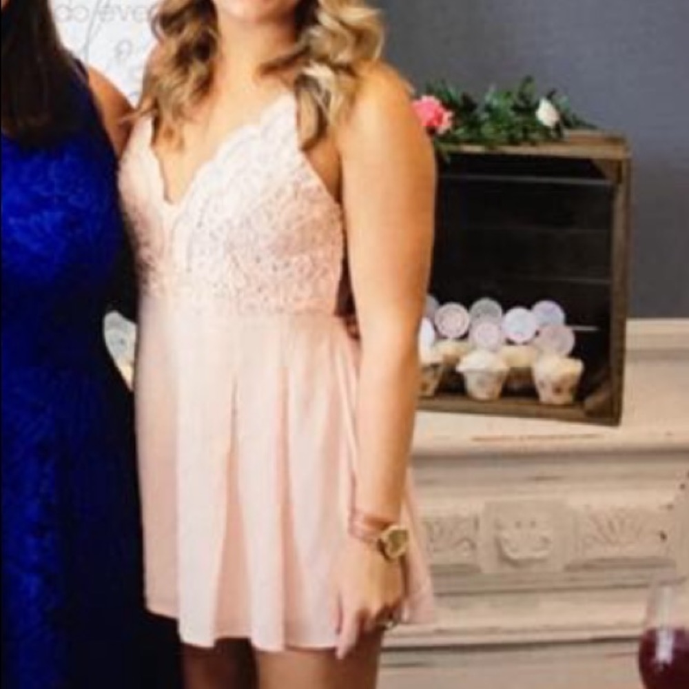 Lulus light pink/ blush romper